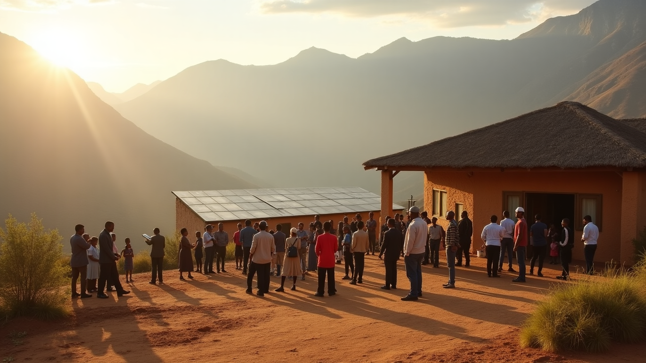 South African sustainable development project combining renewable energy and community involvement
