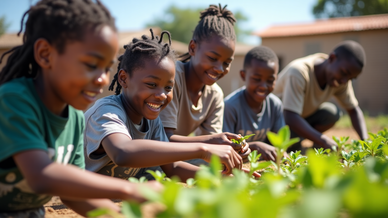 Community development project in South African township